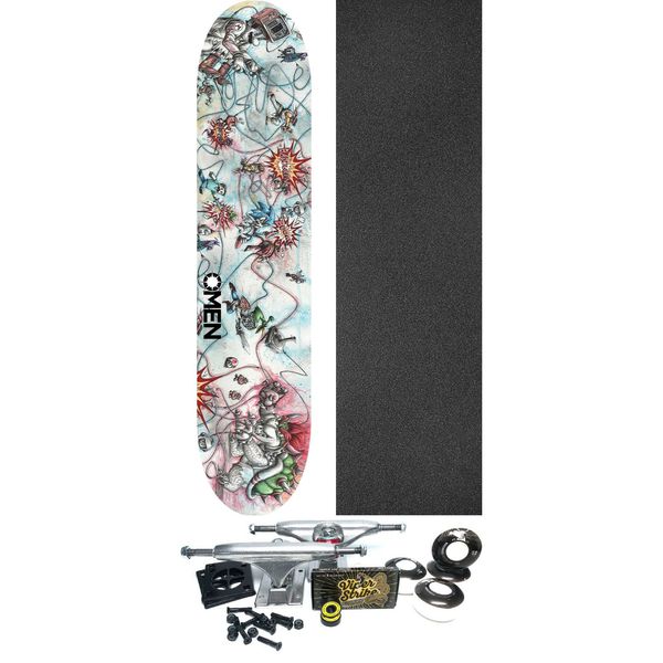 Omen Boards Mario Street Skateboard Deck - 8" x 31.6" - Complete Skateboard Bundle